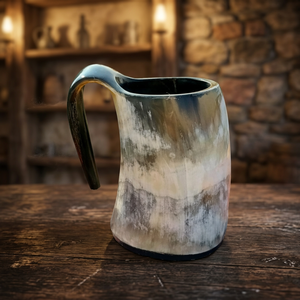 Handmade Natural Horn Mug Customizable Luxury Beer Mug with Smart Feature for All Occasions Holds Hot/Cold <b>Liquids</b> (400ml) - Product Image 3