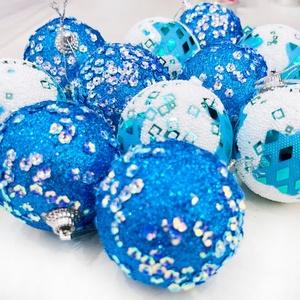 Christmas Decorations Foam Gold Powder Christmas Ball 12 Pieces Ornaments ZT232 - Product Image 5