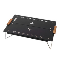 Table pliante rectangulaire simple CLS pour l'extérieur, en alliage d'aluminium, portable, ouverture rapide, pour 1 personne, pour le camping, la randonnée, l'alpinisme