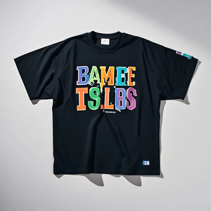 Luckpanther logotipo personalizado negro pesado 100% algodón marca de moda camisetas gráficas para hombres - Product Image 1