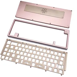 Casing Keyboard logam Cnc kustom casing Keyboard mesin CNC 60% casing mekanik aluminium pelat keyboard CNC