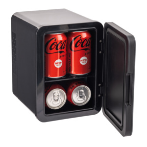 Nevera Portátil Térmica Negra Personalizada de 4L y 6 Latas para Cosméticos, Maquillaje, Belleza, Oficina, Camping, Auto, Tienda de Campaña - Product Image 1