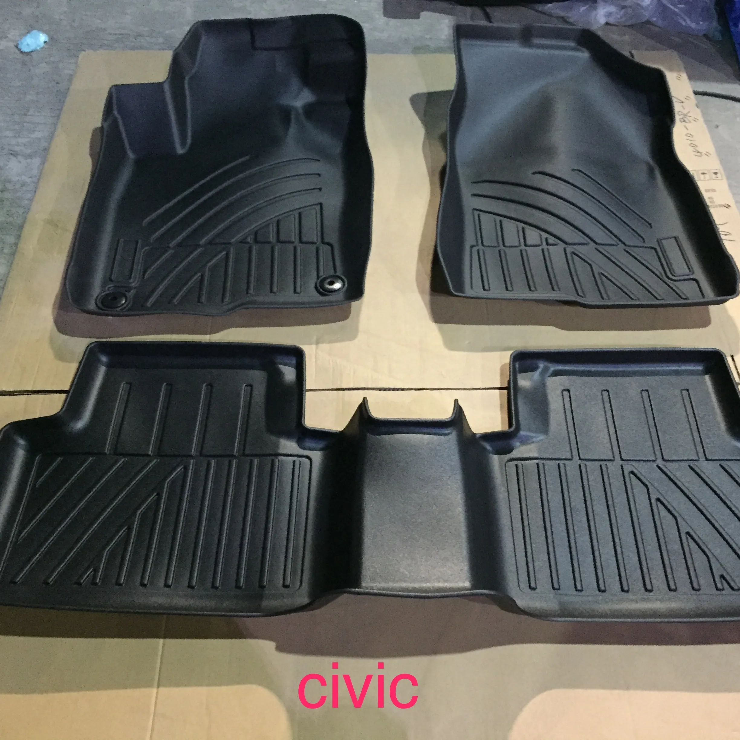 Car Other Interior Accessories TPE Rubber Car Floor Mats Eco-friendly New Style Car 3D Foot Mat For Honda Civic 2017