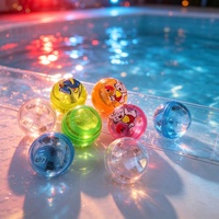 Boule LED Lumineuse Vibrante Étanche à Double Flash, Perles Clignotantes Rouge et Bleu pour Décoration de Noël, Jouet Semi-Fini
