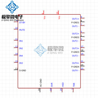 Circuit intégré d'amplificateur de puissance audio pour voiture JQW TDA7850 (ZIP-25), amplificateur audio haute puissance 4x50w, neuf et original