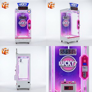 Distributeur automatique de cadeaux à ciseaux <span class=keywords><strong>LUCKY7</strong></span> à monnayeur, avec vitrine en verre trempé, équipement de jeu de découpe de cadeaux - Product Image 1