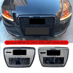 Grille de pare-chocs avant supérieure style RS6 pour Audi A6/S6 C6 2005 2006 2007 2009 2010 2011 - Product Image 3