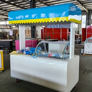 Chariot à glaces de haute qualité, vitrine réfrigérée pour gelato, chariot à pousser manuel, camion de restauration mobile à vendre en Chine - Product Image 1