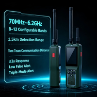 Moniteur de signal sans fil portable, dispositif de détection de spectre, liaison d'équipe 1+N, batterie 10H, surveillance RF multi-bandes de l'environnement