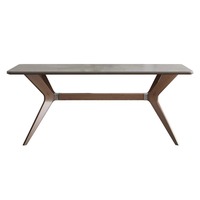 Ensemble table et chaises de salle à manger rectangulaire moderne de luxe minimaliste en bois massif fritté, 4 à 6 places, designs de meubles vintage complets