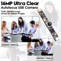 Module de caméra USB ELP 16MP Autofocus caméra micro usb grand angle pas de distorsion caméra vidéo usb 100 degrés avec microphone