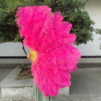 Motif teint en éventail de grandes plumes d'autruche blanches faites à la main pour les plumes décoratives de performance de danse de carnaval