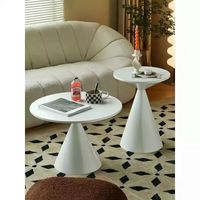 Vente en gros d'ATUNUS de table centrale de canapé de chevet tables basses rondes modernes en métal noir pour le salon à la maison