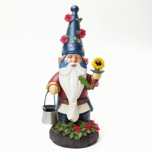 Gnomo <span class=keywords><strong>de</strong></span> hoja en miniatura feliz con su mejor <span class=keywords><strong>pájaro</strong></span> azul Buddy Jay - Product Image 6