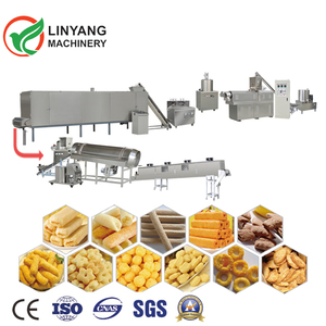 LINYANG Mélangeur de snacks électrique automatique, rempli de noyaux neufs, ligne de traitement de snacks soufflés, capacité de 100-500 KG/H - Product Image 1