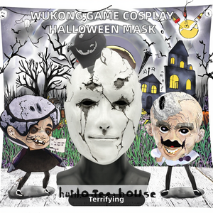 Masque Taoïste Black Myth Wukong en Résine Latex pour Fête d'Halloween, Accessoire de Cosplay Style Horreur - Product Image 2