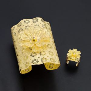 ชุดเครื่องประดับทองเหลืองชุบทอง 24k สำหรับเจ้าสาว ยี่ห้อ Jxx Direct Supply ชุดเครื่องประดับแฟชั่นสำหรับผู้หญิงในดูไบ - Product Image 2