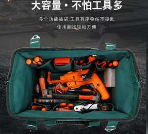 Sac à outils multifonctionnel portable en toile diagonale Master Dai avec fermeture éclair pour les plombiers, étui spécial - Product Image 5