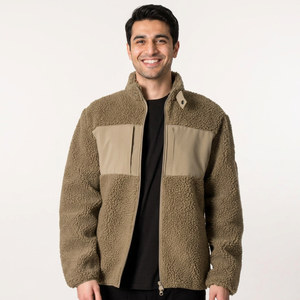 Sweat-shirt en polaire sherpa pour homme, chaleur, douceur, confort, respirabilité, fermeture éclair intégrale, double poche, veste en polaire sherpa - Product Image 1