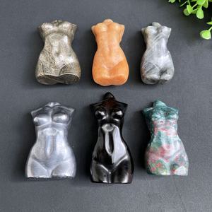 8CM Cristal Naturel Sculpté Corps Figurine Cristal Torse Statue Sculpté Déesse Modèle Corps Pour La Méditation Décoration - Product Image 6