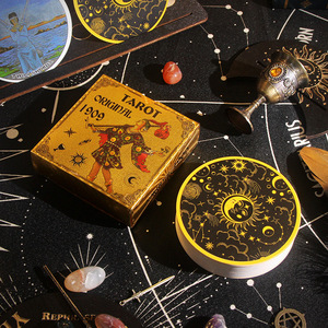 Cartas de Tarot Circulares, Juego de Mesa de Astrología y Oráculo para Mujeres y Niñas, Material de Papel - Product Image 1