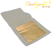 Feuilles de feuilles dorées comestibles 24k, 4x4 cm, de haute qualité pour décorations alimentaires, soins de la peau, pièces
