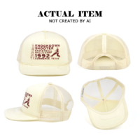 Casquette Trucker en Mousse avec Corde, Casquette Trucker Personnalisée avec Logo, Casquette Trucker Sportive, Casquette Trucker Athlétique, Casquette Trucker à 5 Panneaux en Maille