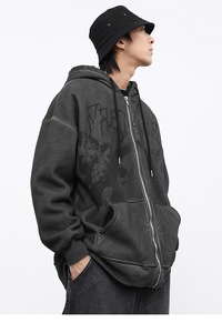Nueva Chaqueta Oscura Estampada de Ángel Hada para Mujer, Sudaderas con Capucha Hip-Hop Streetwear Harajuku Anime, Abrigo con Cremallera Y2K para Mujer - Product Image 5