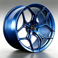 Jantes forgées Y-spoke Dish 18-24 pouces 5x112 5x115 5x114.3 120 bleu mat pour BMW Porsche Toyota Supra Tesla Y FR4 S1