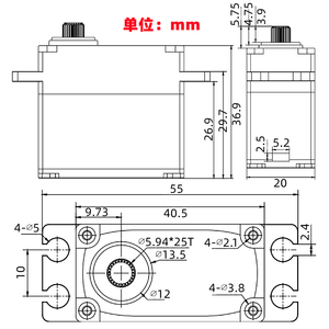Motori Servo ad Alta Coppia GDW DS830MG 35KG per Motori <span class=keywords><strong>a</strong></span> Benzina, Turbojet, Droni, Aerei RC, Braccia Robotiche, Parti in Acciaio e Alluminio, Componenti RC - Product Image 3