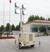 Tour d'éclairage mobile à LED et halogénures métalliques 4x400W 4x1000W, 5m, 7m, 9m