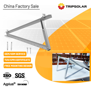Système de montage de panneaux solaires en alliage d'aluminium réglable de 0 à 60 degrés avec boulons en acier inoxydable certifié CE Durée de vie de 25 ans - Product Image 1