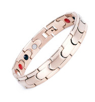 Bracelet magnétique détachable de luxe pour homme en or rose, best-seller, abordable, tendance, énergétique et thérapeutique