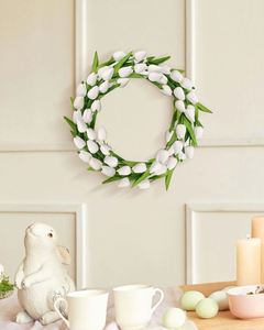 Tulipanes Artificiales Blancos de Seda, Flores Sueltas para el Día de la Madre, Pascua, Regalos de San Valentín, Decoración del Hogar, Cocina y Bodas - Product Image 4