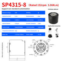 RG SP4315-8 BLDC Brushless Grand Couple 3.06N.M Double Encodeur Appliqué dans le Robot Robot Quadrupède Joint Industriel Bldc Moteur Robot