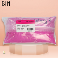 BIN nouveauté poudre acrylique cristalline de haut niveau 1KG sac clou 2 en 1 EMA clair en vrac emballage poudre à séchage rapide pour Nail Art