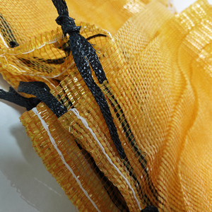 Wholesale Eco-friendly PP PE Mesh <b>Packaging</b> <b>Bags</b> Yellow Mesh <b>Bag</b> with Drawstring Closure for Garlic Citrus and Ginger - Product Image 4