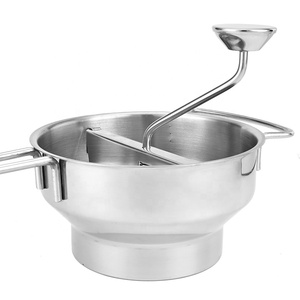 Classique Design <span class=keywords><strong>De</strong></span> Base Manuel Alimentaire Hachoir Fondeur Bol Agitation Poignée Usine Directe En Acier Inoxydable Cuisine Outil Cuisson Pâtisserie - Product Image 2