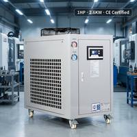 Enfriador de Agua Industrial Refrigerado por Aire MACHINE MORI MO-01A 1HP 2.6KW con Compresor Sanyo Copeland para CNC, Moldeo por Inyección, Láser, OEM