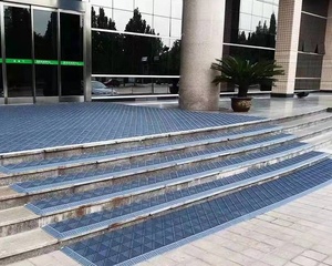 Heavy Duty Interlocking Door <b>Mat</b> with Drainage Plastic Flooring for Patio or Garage - Product Image 4