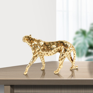 SWAITE Nuova Figurina di Leopardo <span class=keywords><strong>in</strong></span> Resina Sintetica Leggera e Lussuosa, Decorazione per Casa, Soggiorno, Centrotavola Perfetto per <span class=keywords><strong>TV</strong></span> - Product Image 2