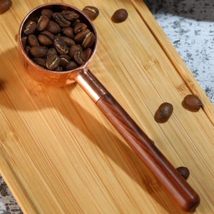 Utensilio de cocina de lujo hecho a mano mango de madera Rosa 10G cobre té café cuchara de medida - Product Image 4
