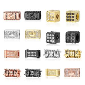 DIYジュエリーアクセサリークイックスクエアチューブクラウンブレスレットとネックレス作りセットジルコンストーンファッションジュエリー作りキット - Product Image 3