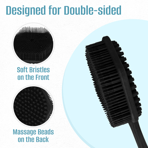 <span class=keywords><strong>Spazzola</strong></span> Esfoliante <span class=keywords><strong>per</strong></span> Doccia a Doppia Faccia con Logo Personalizzato, 14,96 Pollici, Scrubber <span class=keywords><strong>per</strong></span> il Corpo in Silicone con Manico Lungo - Product Image 4