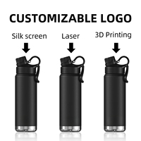Bouteille isotherme de 24 oz au design premium en acier inoxydable revêtu, garde les boissons froides pendant des heures, chaudes pendant 12 heures