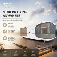 Capsule spatiale préfabriquée haut de gamme, maison modulaire moderne, pod de vie en matériaux durables, technologie pour hôtel, appartement, villa