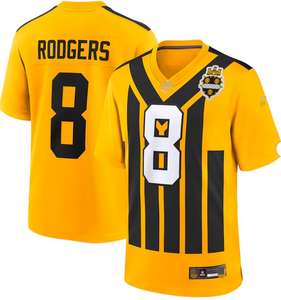 25/26 Jersey Pria New American Football Steelers untuk # Jersey lengan panjang 100% poliester bernapas dengan desain jahitan 8 Rodgers - Product Image 2
