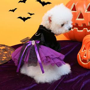 Suministros <span class=keywords><strong>para</strong></span> mascotas Ropa <span class=keywords><strong>de</strong></span> Halloween en stock Disfraces <span class=keywords><strong>de</strong></span> perros y gatos Pequeña <span class=keywords><strong>bruja</strong></span> Lindos vestidos <span class=keywords><strong>de</strong></span> novia <span class=keywords><strong>para</strong></span> mascotas - Product Image 1
