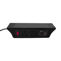 Alimentation électrique britannique d'usine sous la bande d'alimentation de bureau avec PD20W USB-C/amovible suspendu sous la prise britannique de montage de bureau avec charge rapide