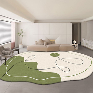 Alfombra minimalista moderna para la habitación, alfombra hecha a mano personalizada de forma Irregular, patrón de retazos, Alfombra de lana para la habitación - Product Image 5